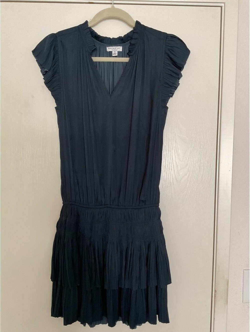 Current Air Zoey Pleated Skirt Mini Dress Dark Navy XS